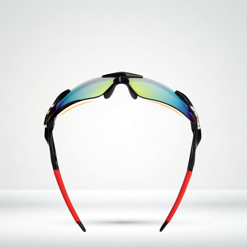 Salmeron - Sport Wraparound Sunglasses Mirrored Lens Lightweight Frame