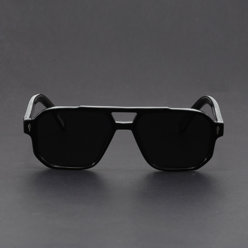 Kieran - Square Frame Blue Dark Lens Sunglasses