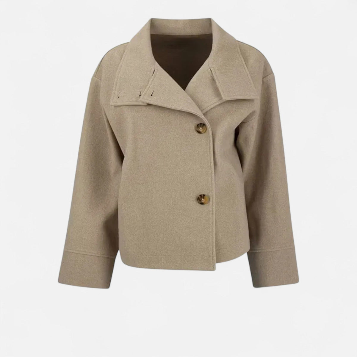 Eveliya | Chic Structured Short Coat with Double Buttons