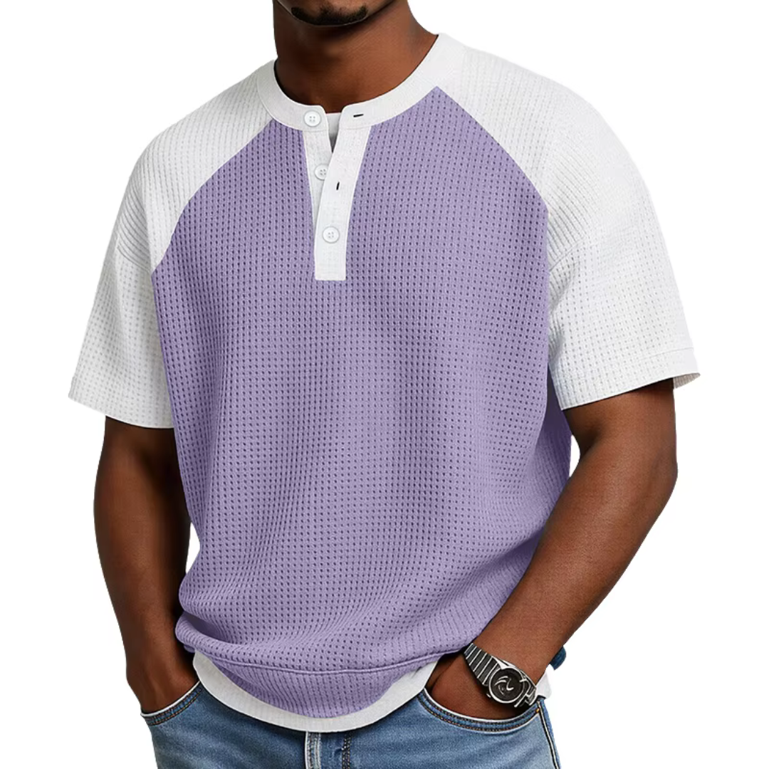 Jayz | Short Sleeve Waffle Henley T-Shirt