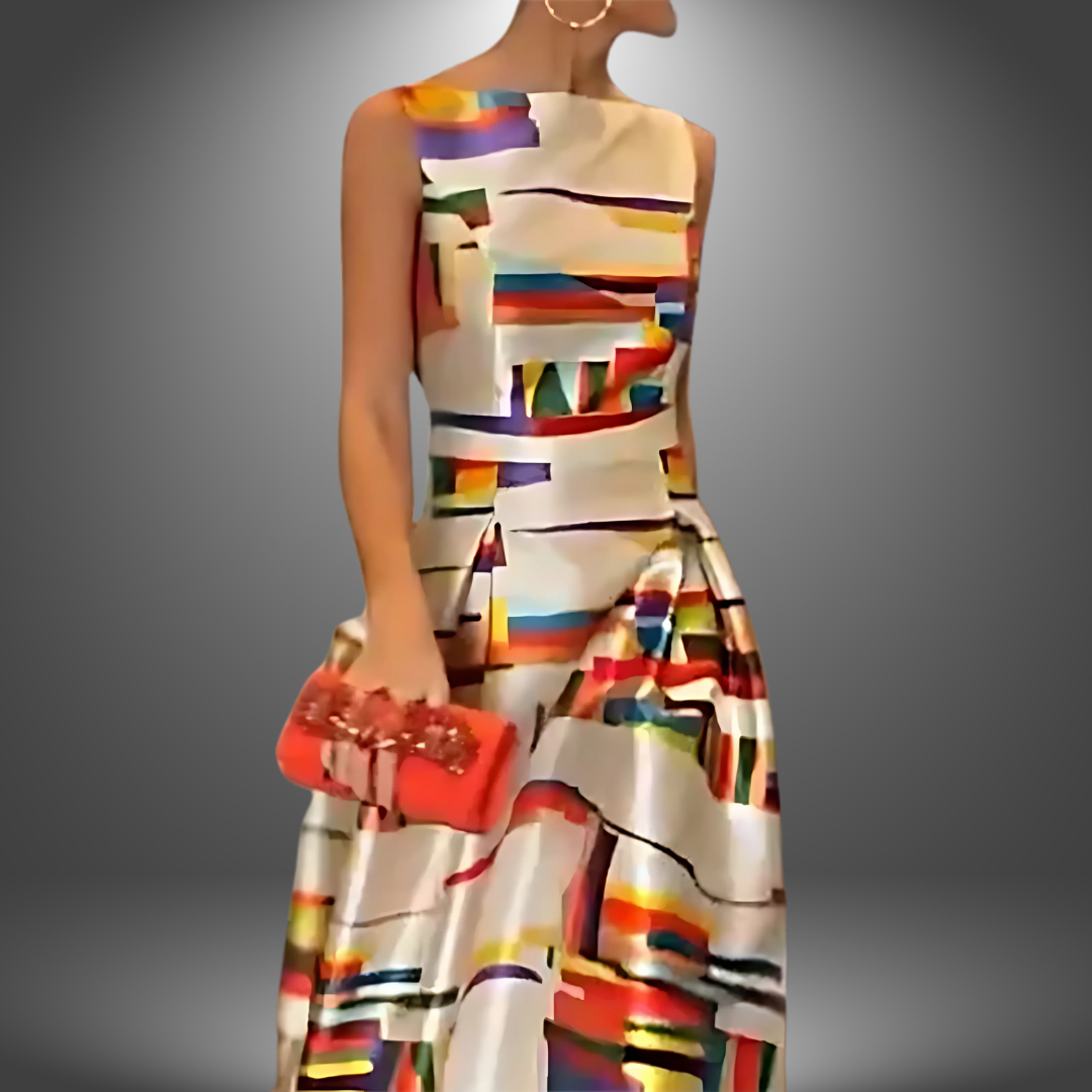 Misa | Sleeveless Printed Maxi Dress