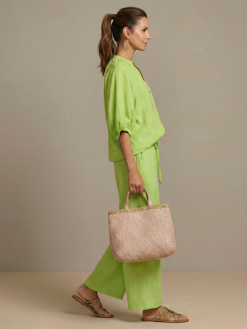 Sharina | Zip Front Wide Leg Pant Set