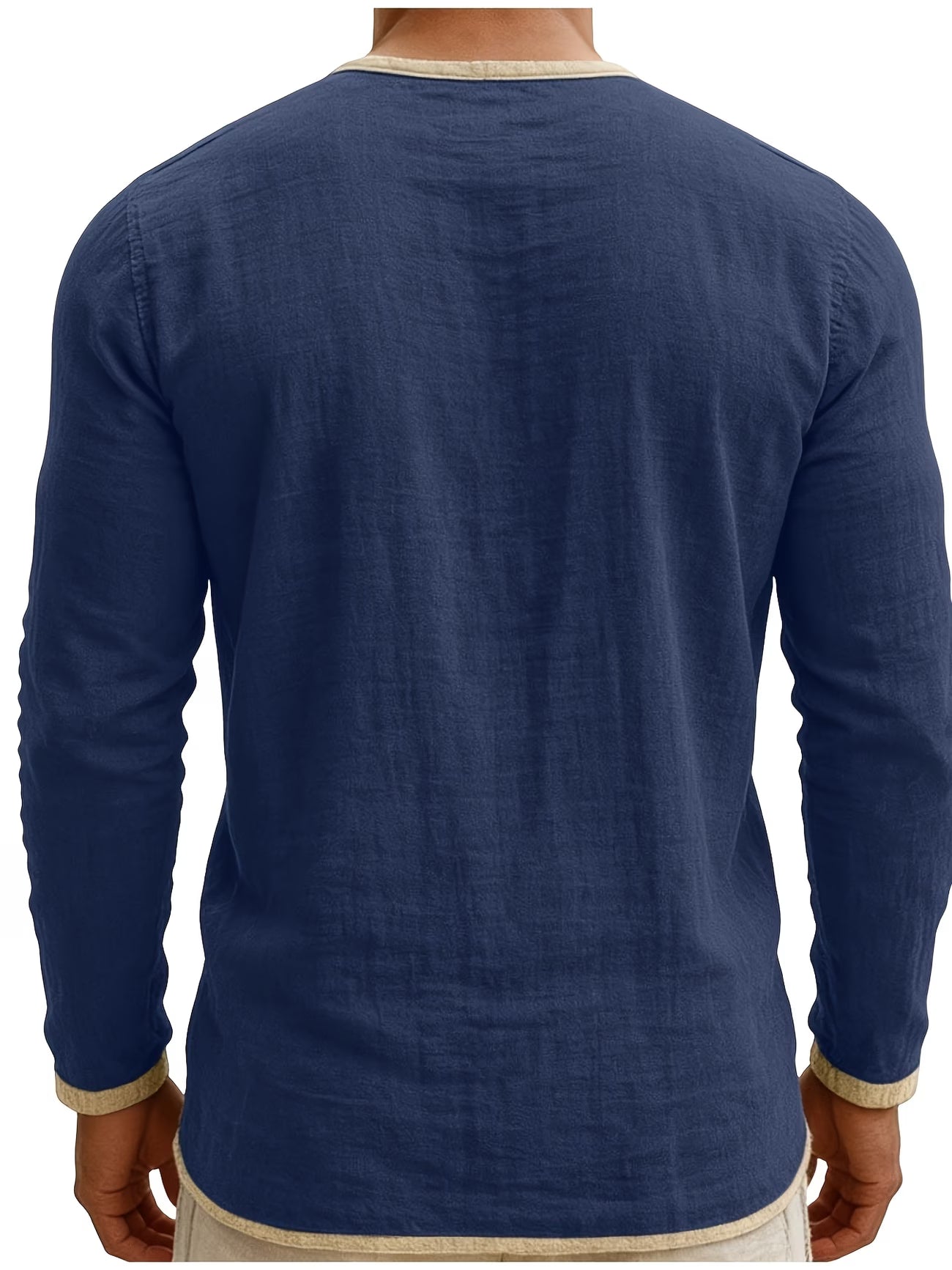 Lorcen | Long Sleeve Henley Shirt with Button Placket