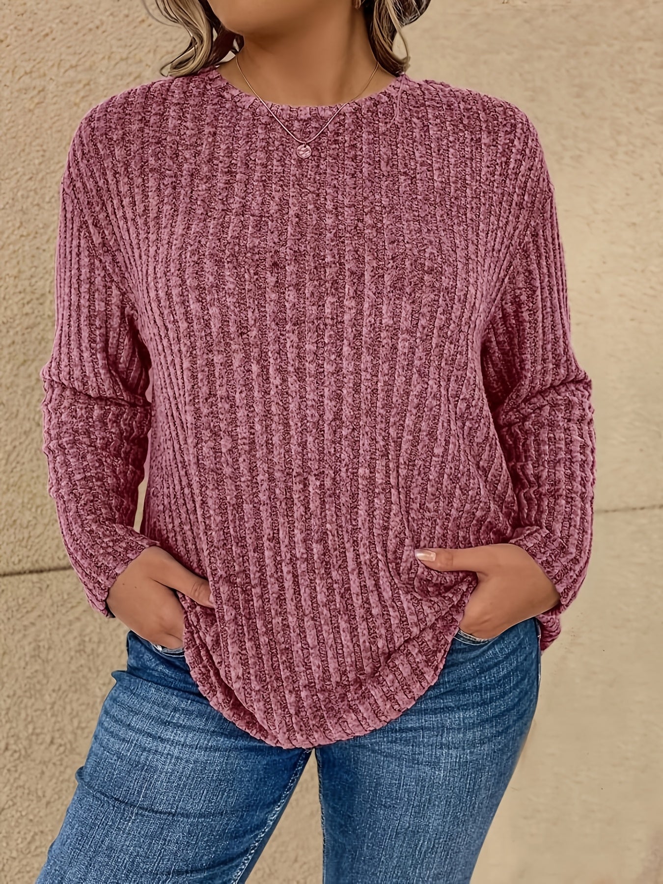 Katiya | Sweater with Loose Fit and Ribbed Texture