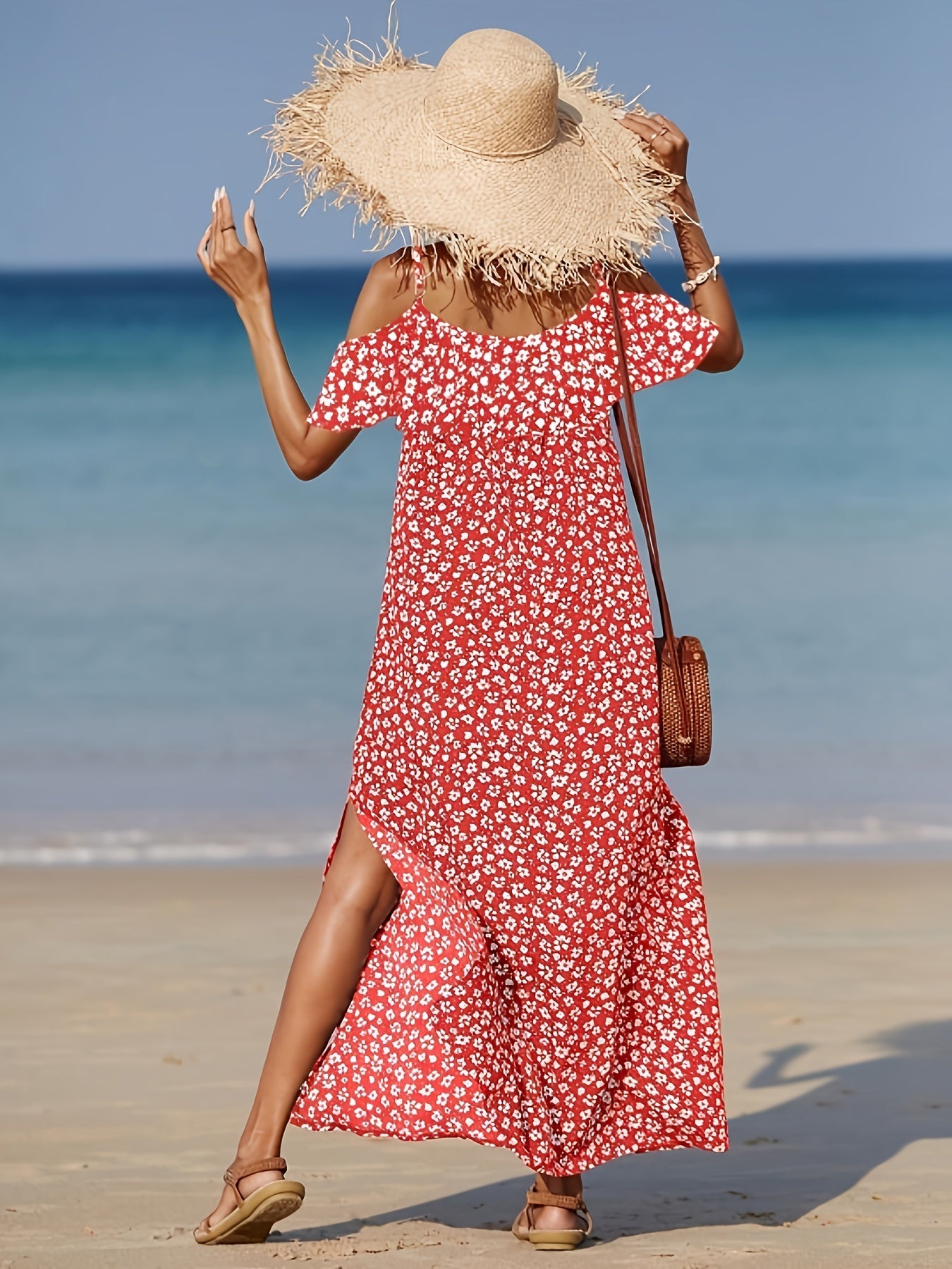 Consuelo |Off Shoulder Floral Print Maxi Dress