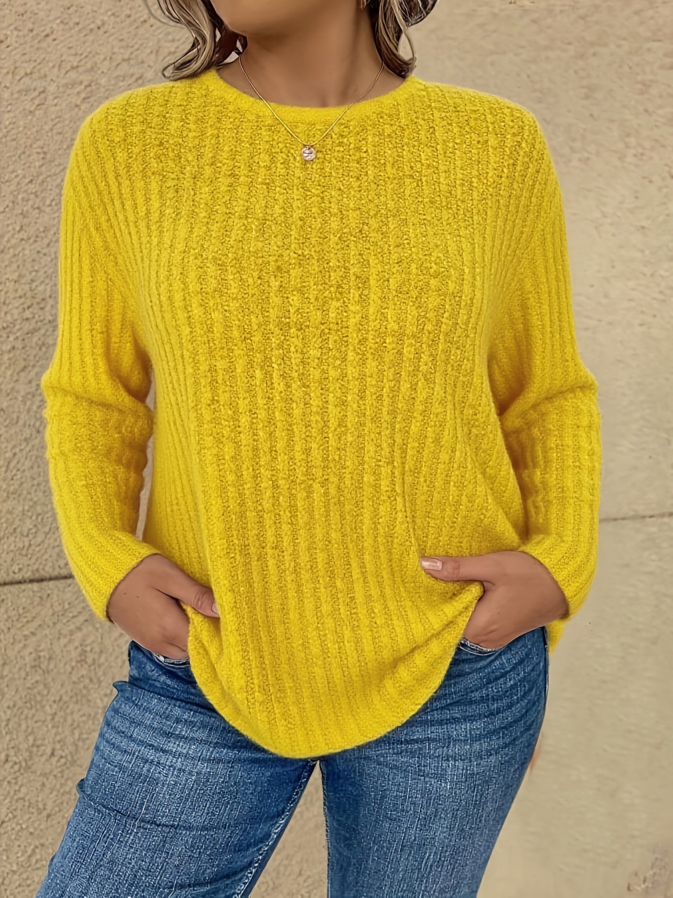 Katiya | Sweater with Loose Fit and Ribbed Texture