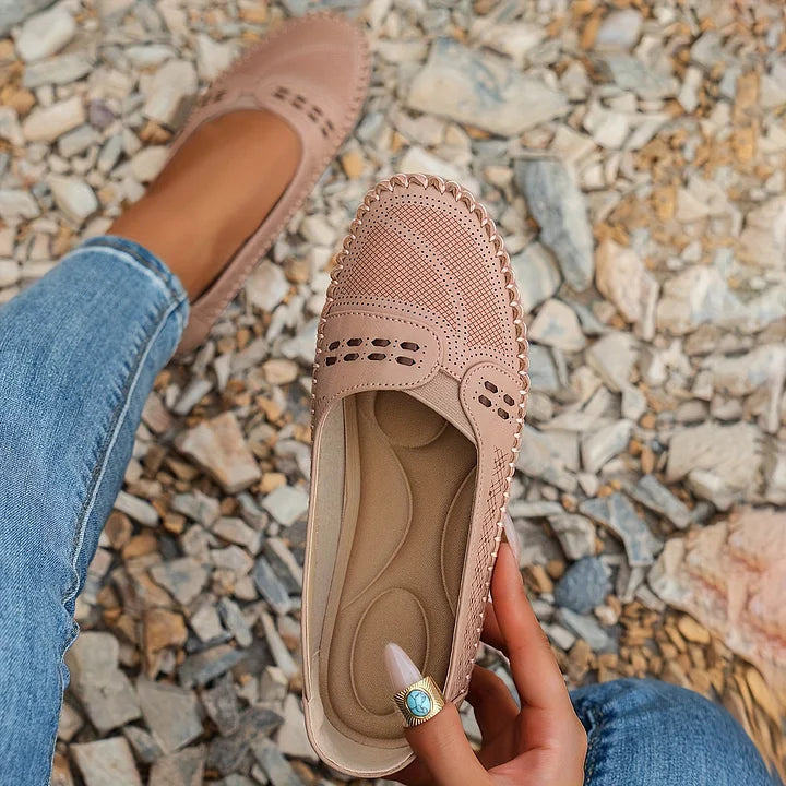 Gerdien | Slip On Loafers Perforated Round Toe