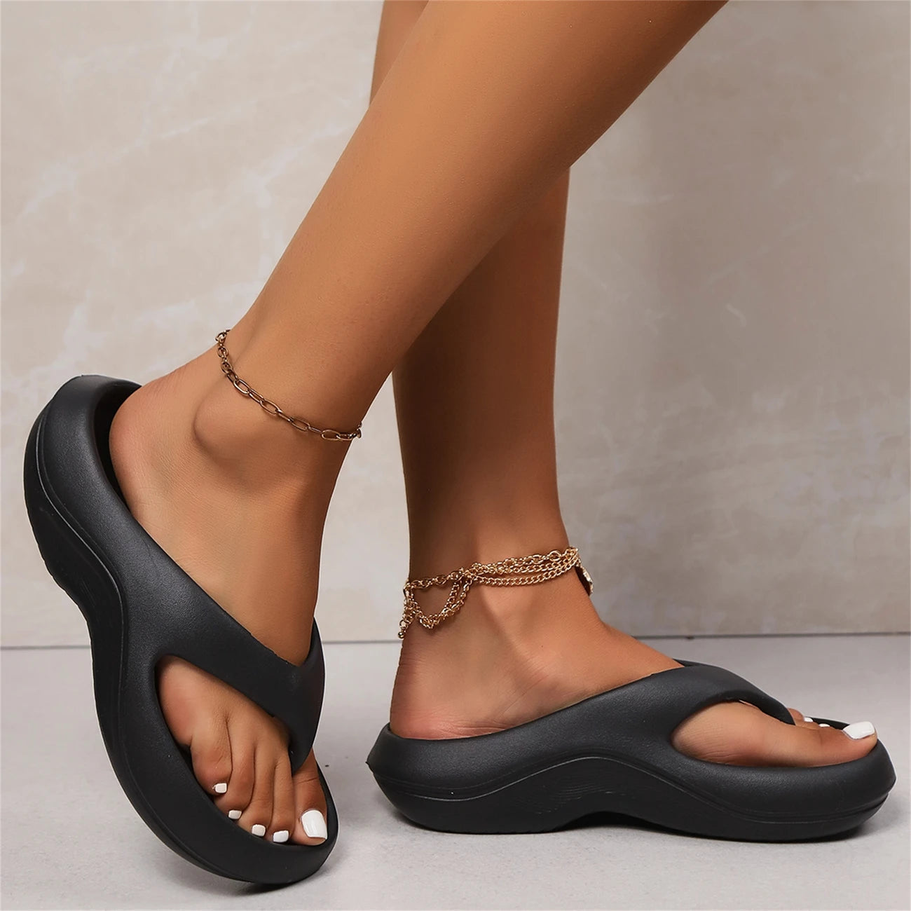 Iryna | Thick Sole Slide Sandals