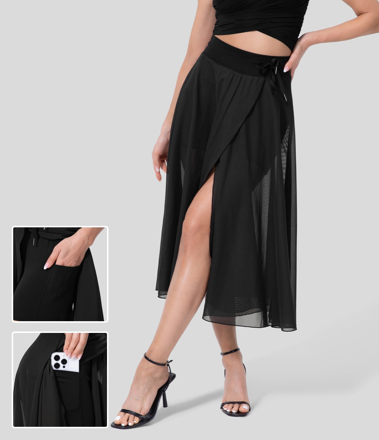 Eliara - High Waisted 2 In 1 Skirt Shorts