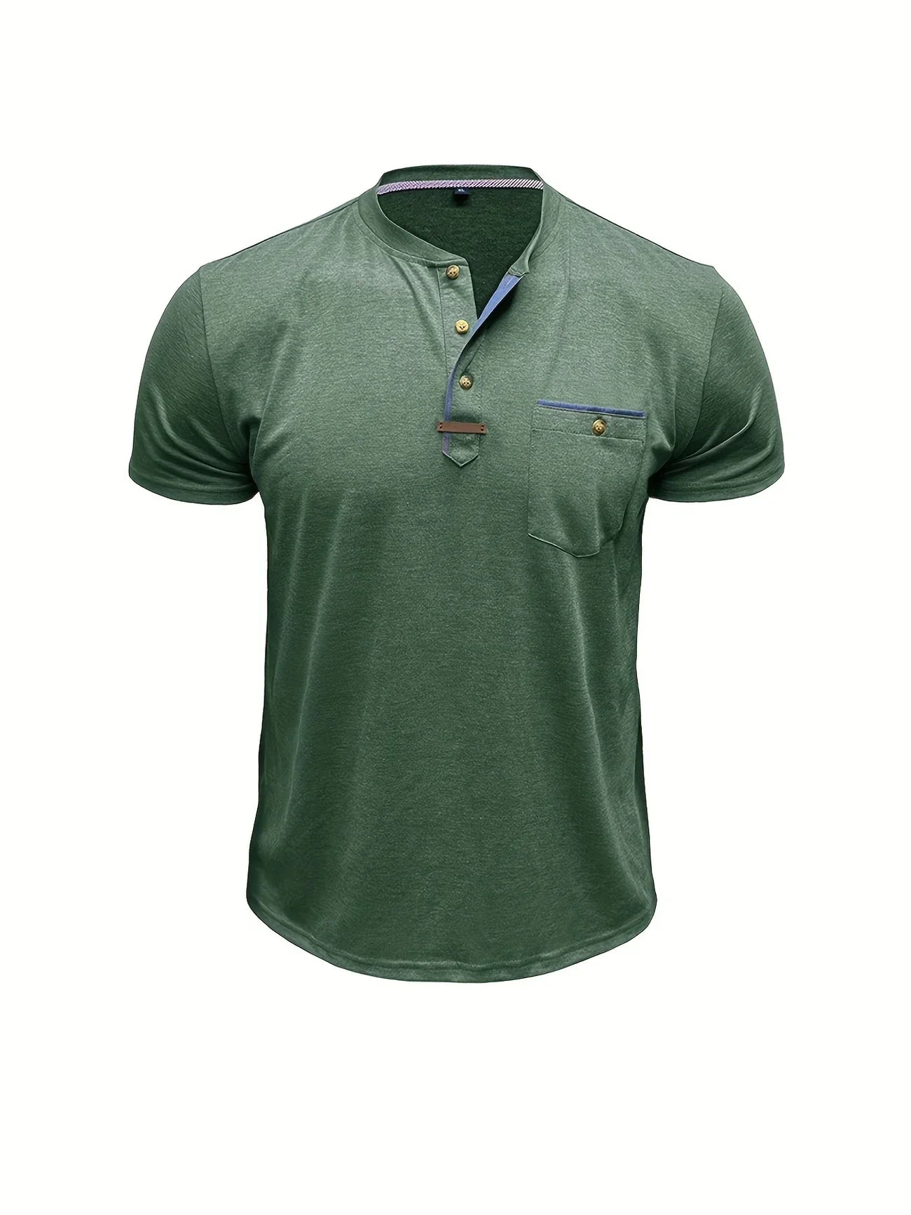 Saxon | Short Sleeve Pocket Henley T Shirt