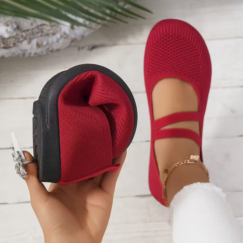 Kethryn - Knit Mary Jane Slip On Flats