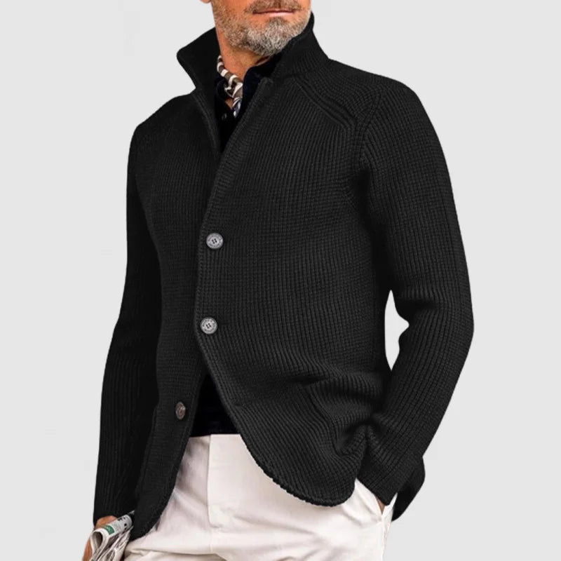 Mario | Ribbed Knit Button Cardigan Jacket
