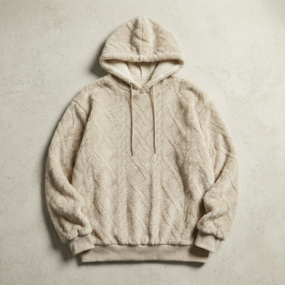 Lawrence | Hoodie With Textured Pattern and Long Sleeves