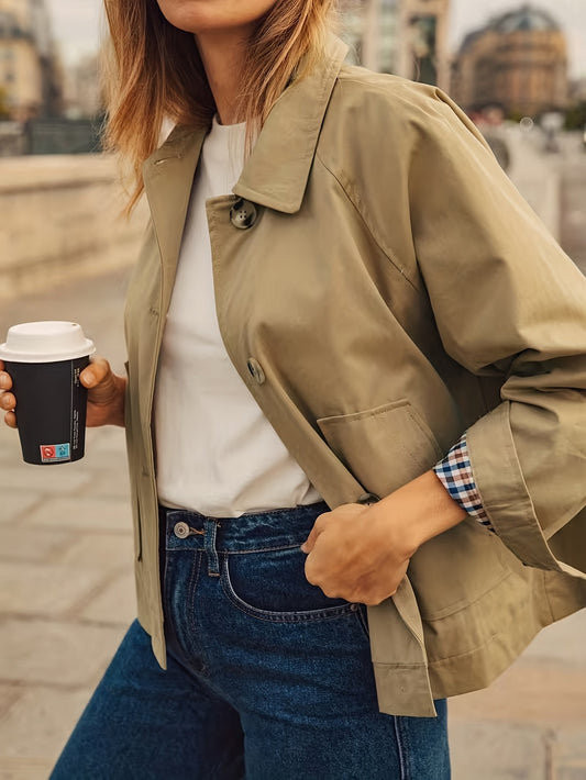 Alyona | Long Sleeve Button Front Jacket
