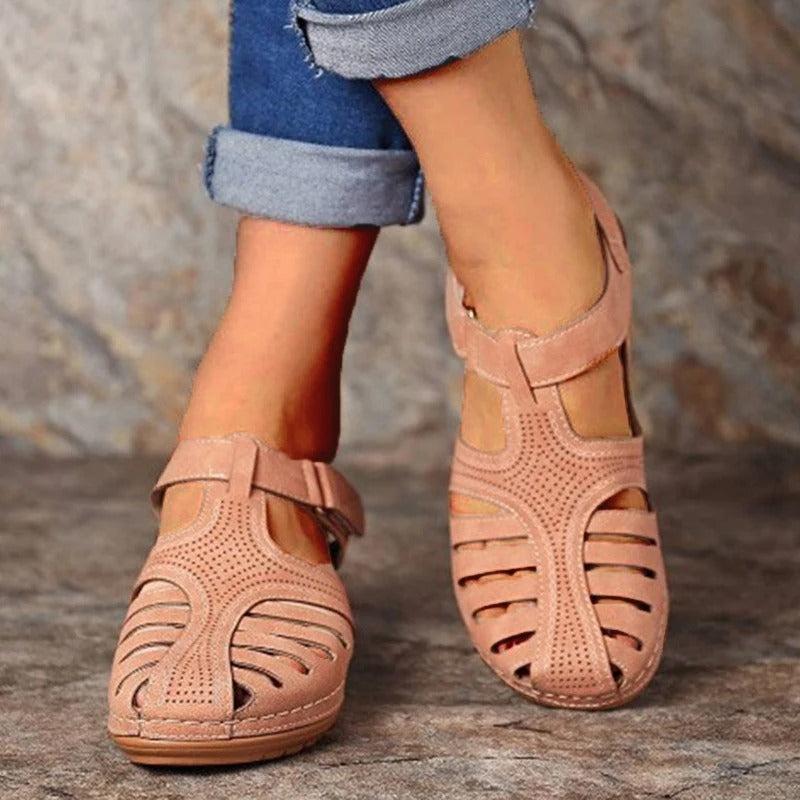 Leola | Closed Toe Cutout Strap Sandals