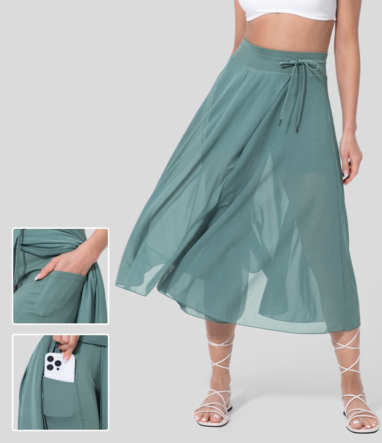 Eliara - High Waisted 2 In 1 Skirt Shorts