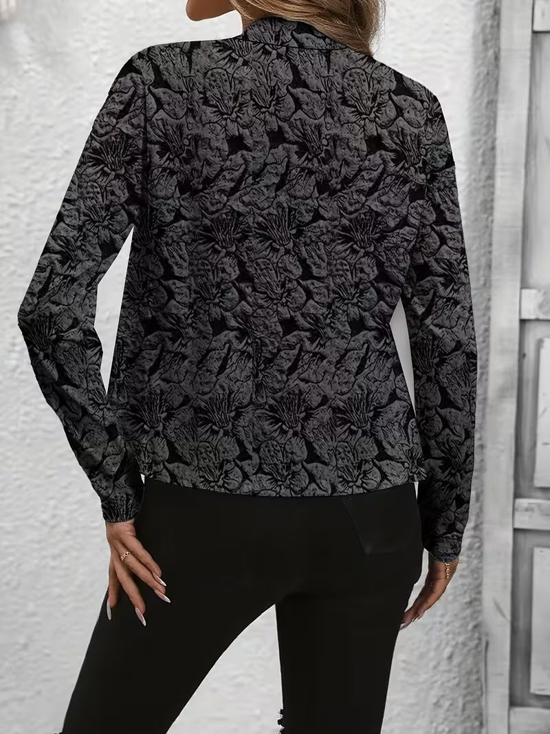 Zaneyora | Floral Print Long Sleeve Blazer
