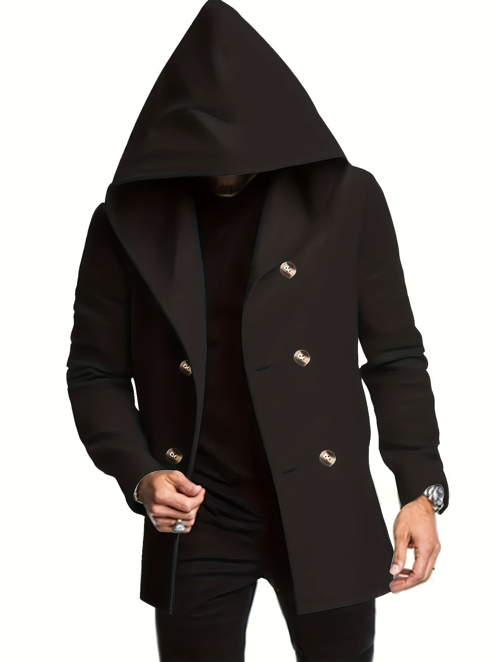Lucryina | Hooded Double Breasted Coat