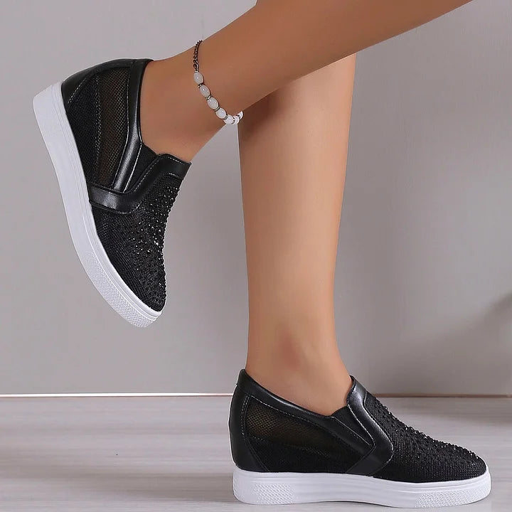 Romila | Mesh Slip On Platform Casual Sneakers