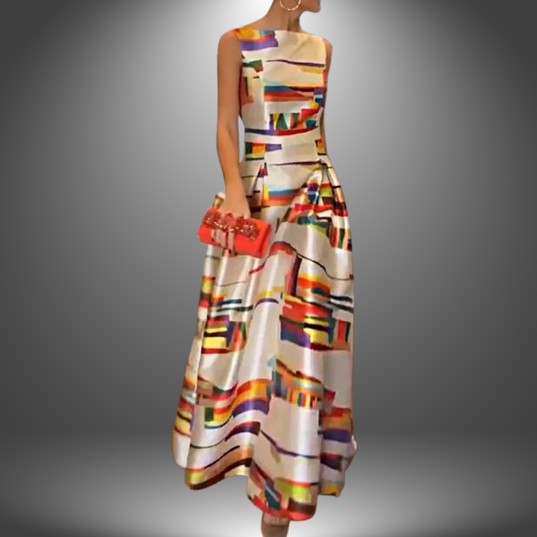 Misa | Sleeveless Printed Maxi Dress