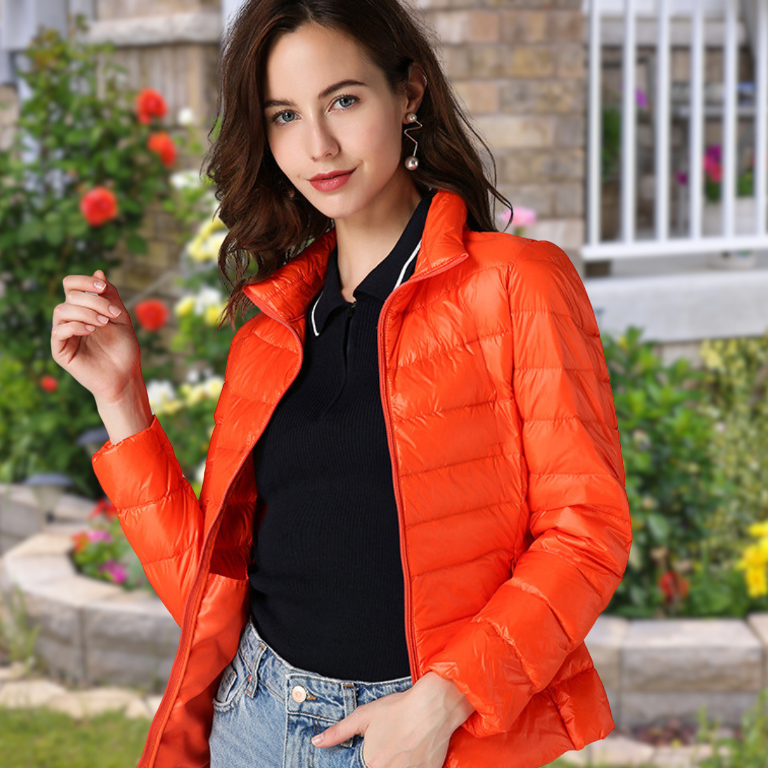 Isla | Lightweight Quilted Stand Collar Puffer Jacket