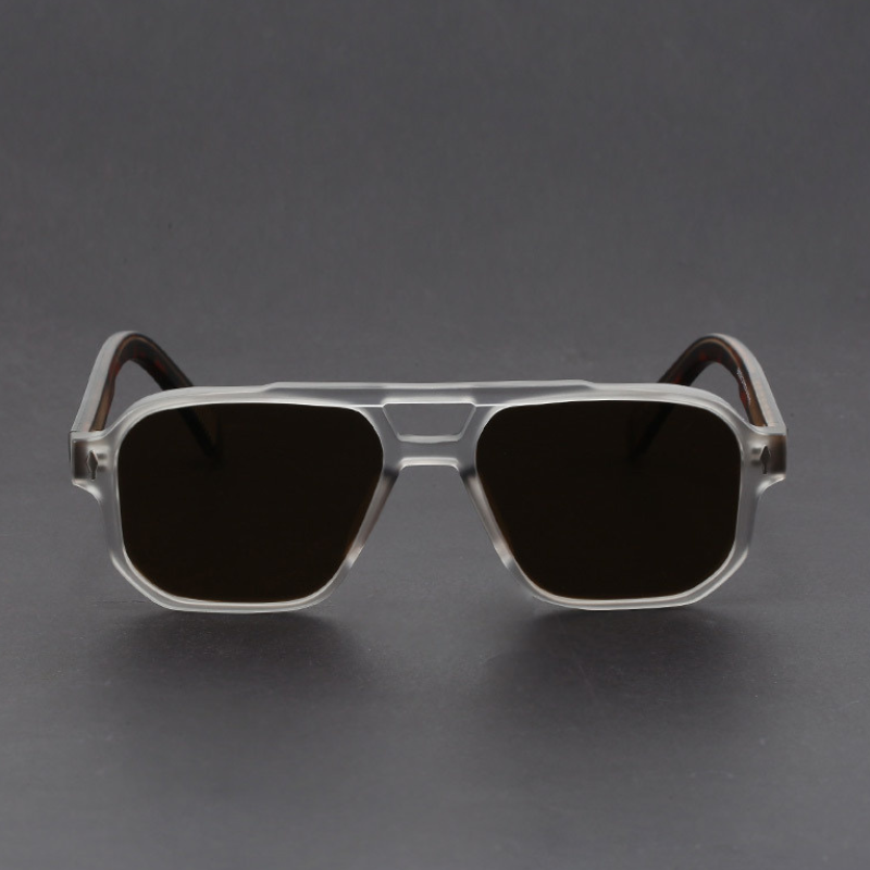 Kieran - Square Frame Blue Dark Lens Sunglasses