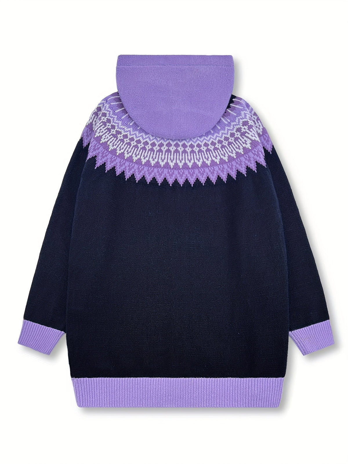 Peneeuva | Hooded Long Sleeve Winter Sweater