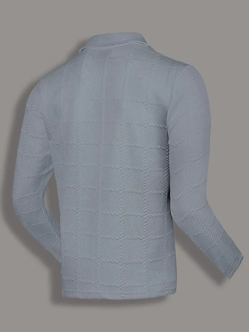 Lorcer | Long Sleeve Button Shirt with Textured Design