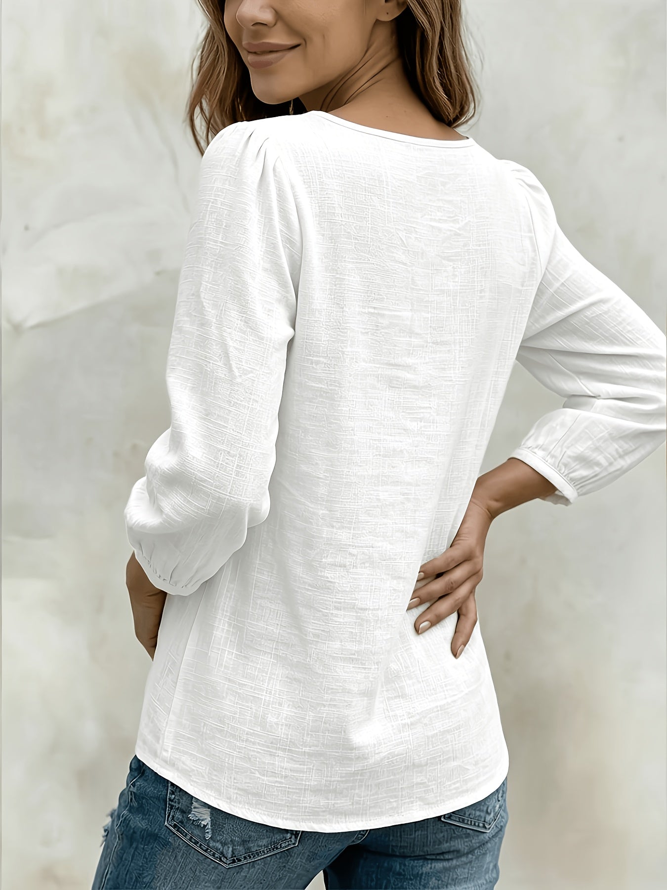 Avelieandra | Casual Summer Bow-Front Shirt in Blue