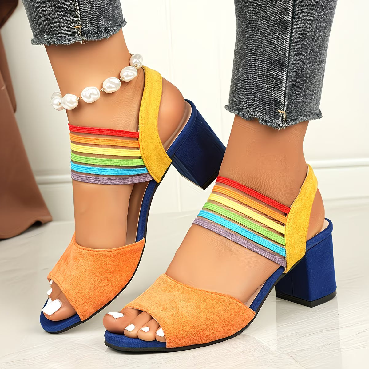 Homare | Block Heel Open Toe Strap Sandals