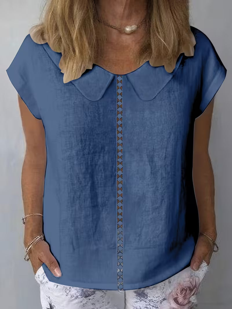 Aurelia | Short Sleeve Top with Cutout Front