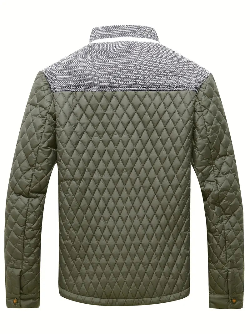 Proctor | Quilted Stand Collar Zip Jacket