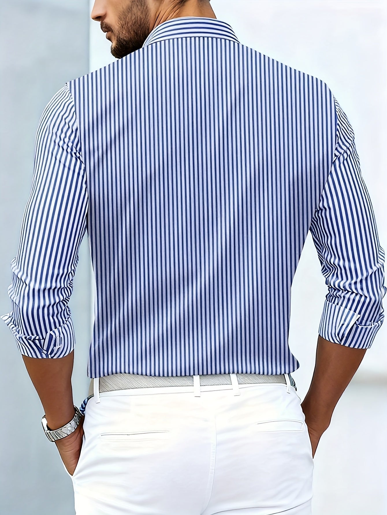 Emmerson | Shirt Long Sleeve Striped Button Front