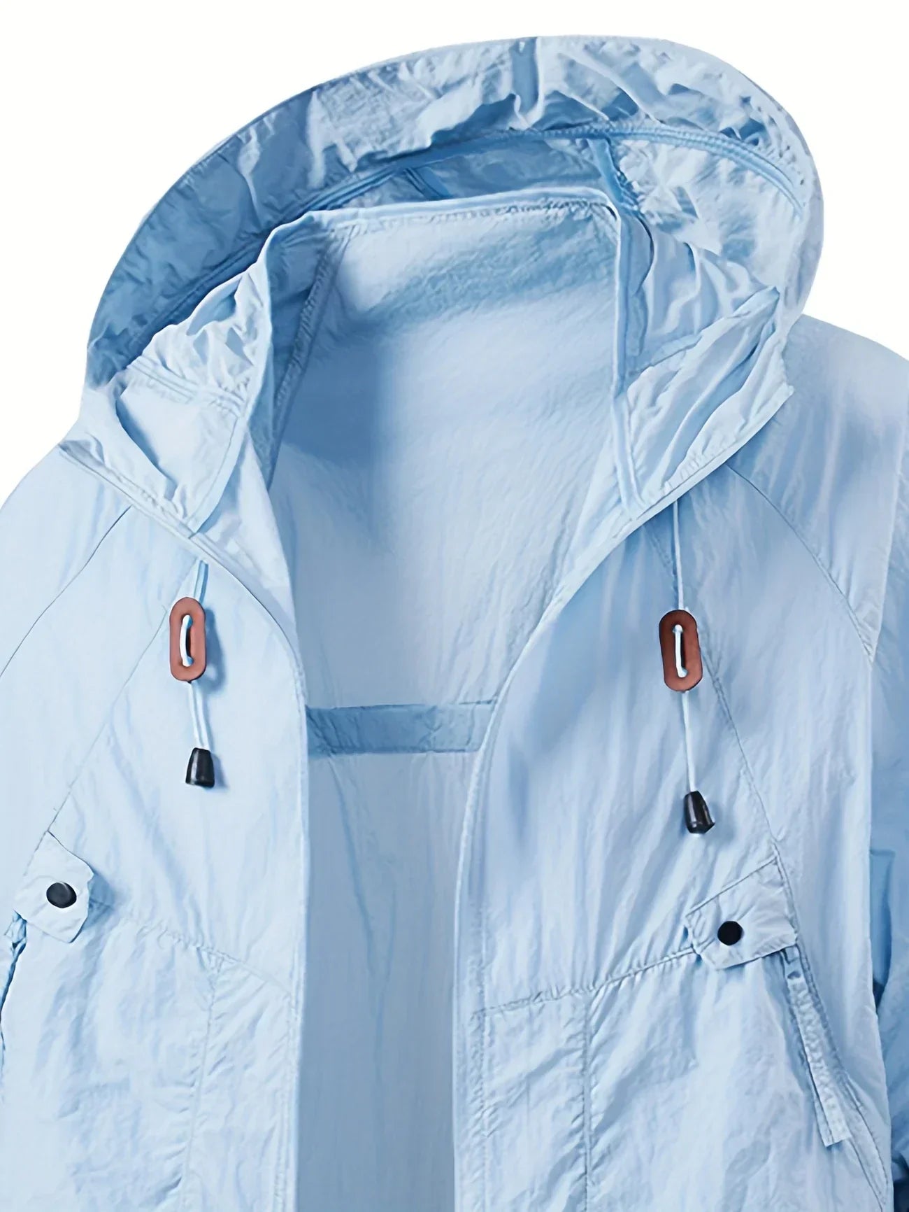 Vrenda | Hooded Lightweight Zip Front Windbreaker Jacket