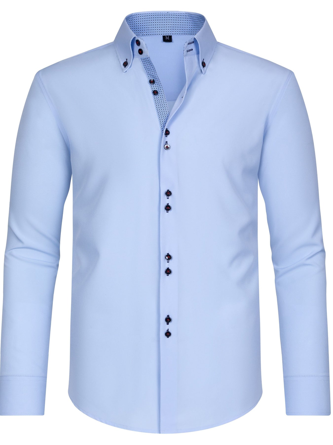 Remco | Button-Up Shirt with Contrast Collar Trim
