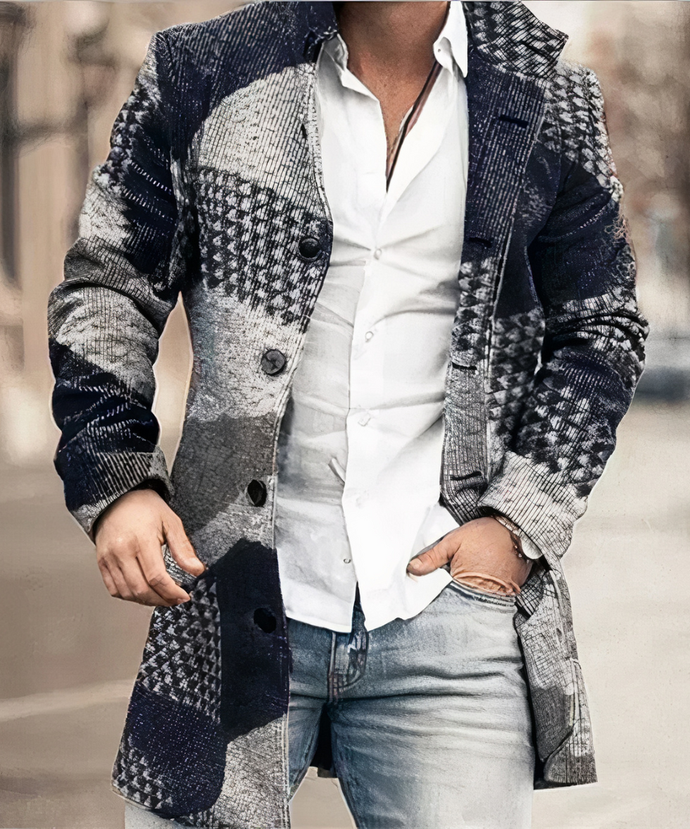 Evans | Button Front Longline Plaid Coat