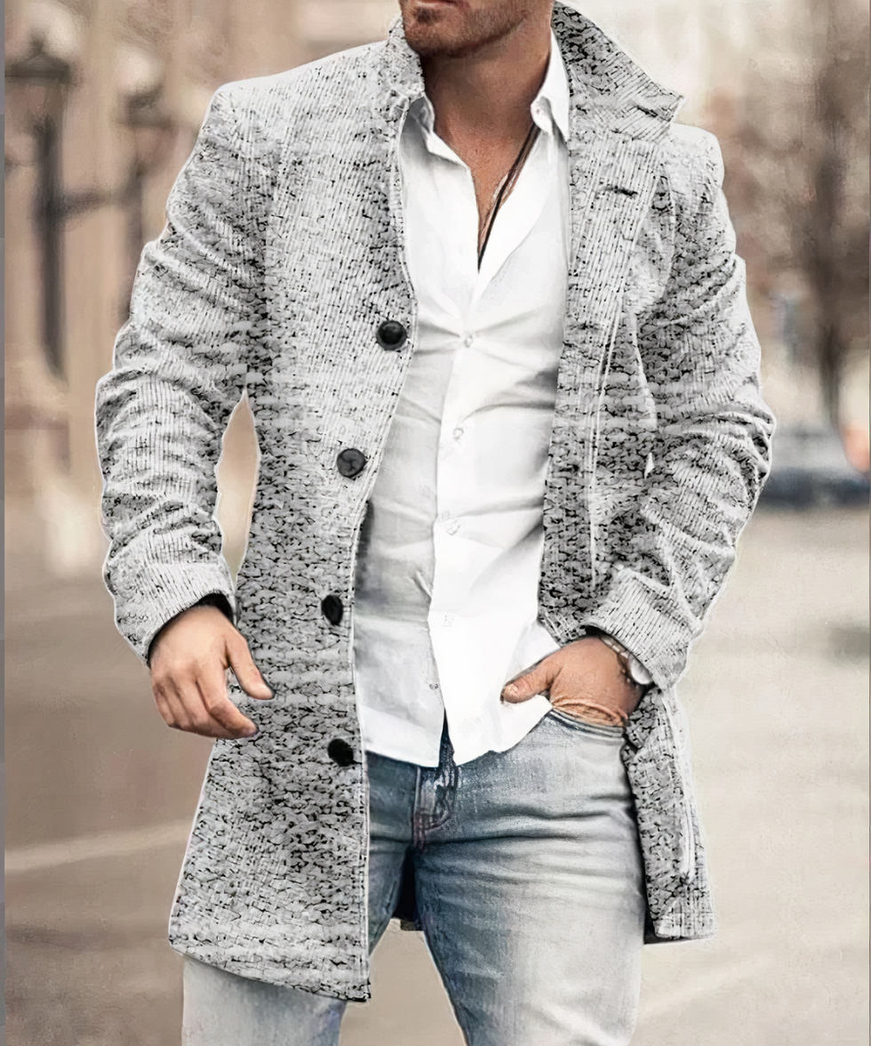 Evans | Button Front Longline Plaid Coat
