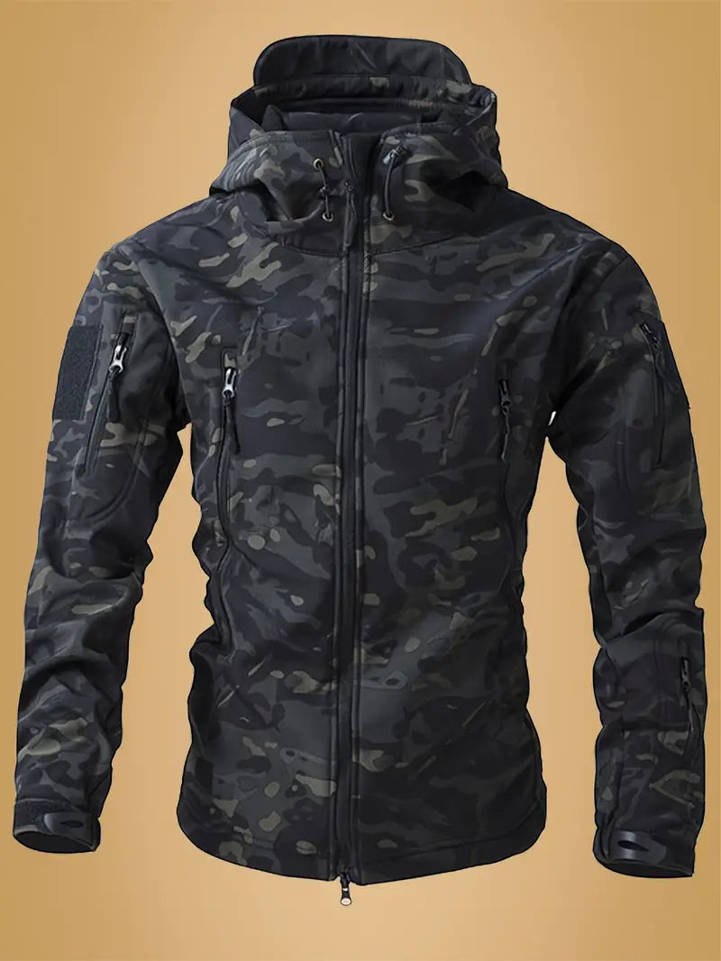 Mikel | Hooded High Collar Camouflage Jacket