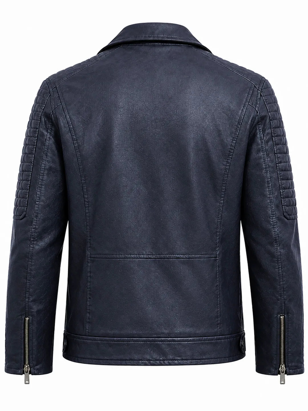 Kathryn | Jacket with Asymmetric Zip and Quilted Sleeves