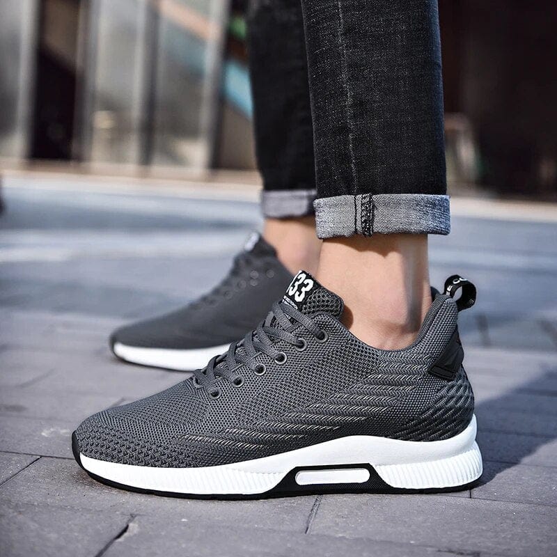 Aviles | Mesh Lace-Up Sneakers with Contrast Sole