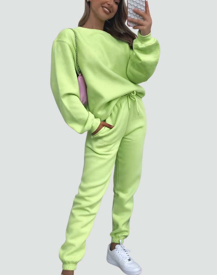 Mileelella | Knitted Lounge Set with Sweater and Pants