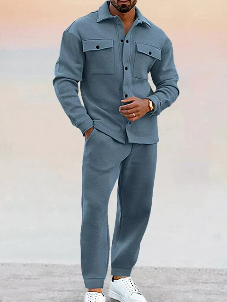 Vortexglide | Structured Overshirt and Tapered Pants Set