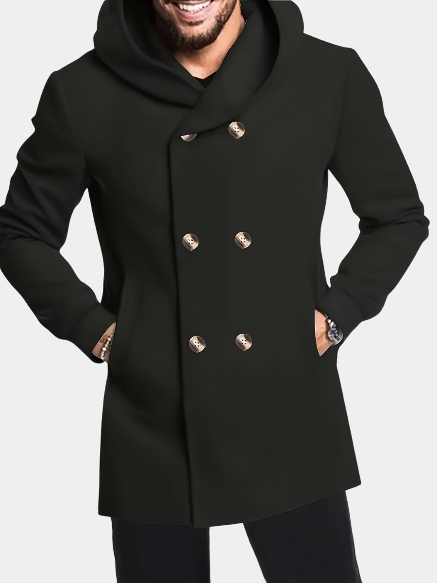Lucryina | Hooded Double Breasted Coat
