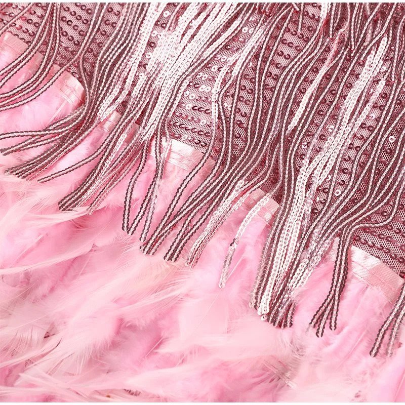 Jemima | Fringe Trim Spaghetti Strap Mini Dress