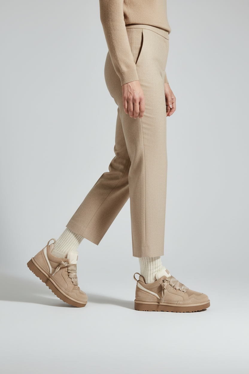 Natalja | Sneakers With Plush Trim and Platform Soles