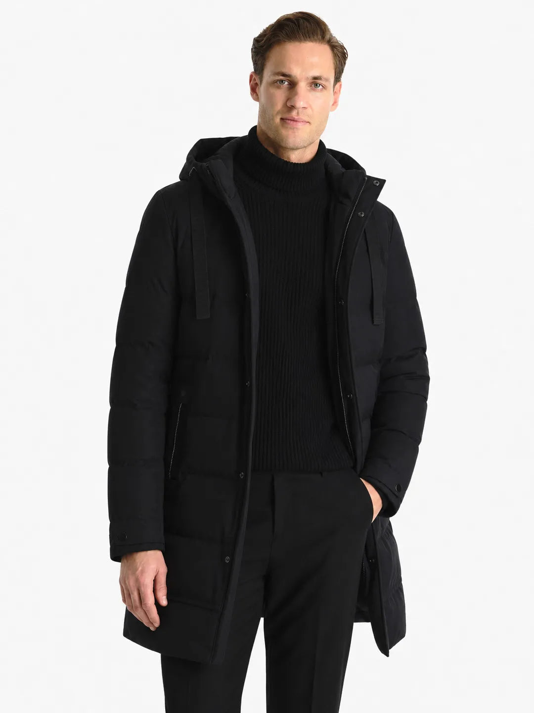 Jacques | Puffer Coat with Hood and Longline Fit