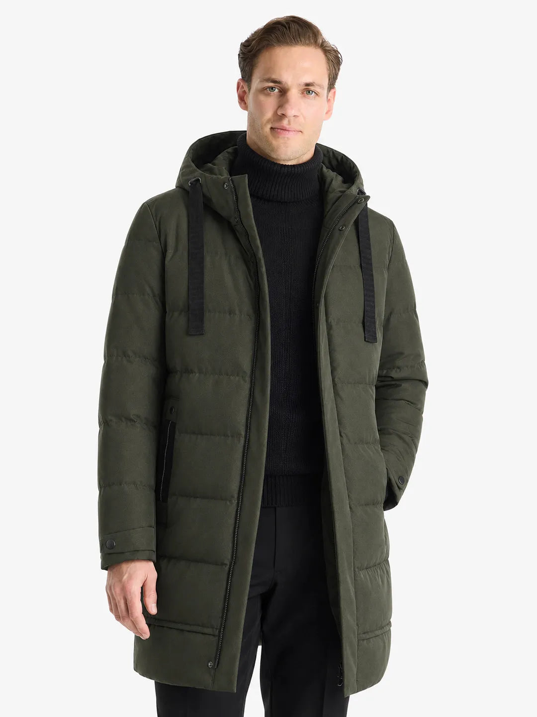 Jacques | Puffer Coat with Hood and Longline Fit