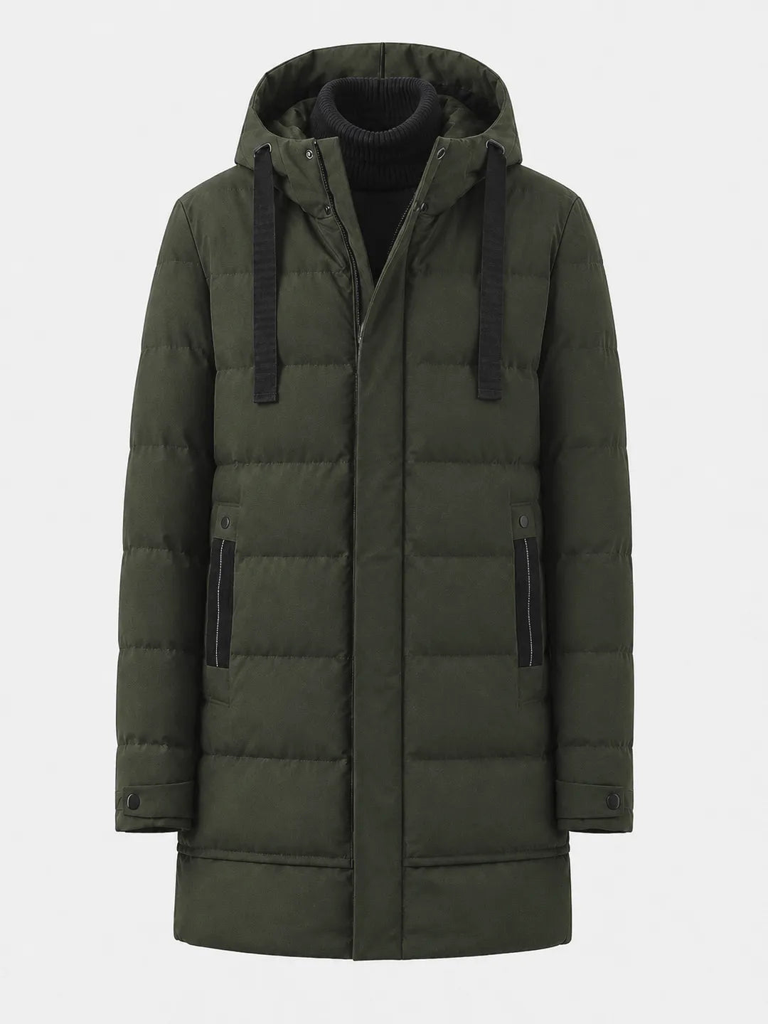 Jacques | Puffer Coat with Hood and Longline Fit