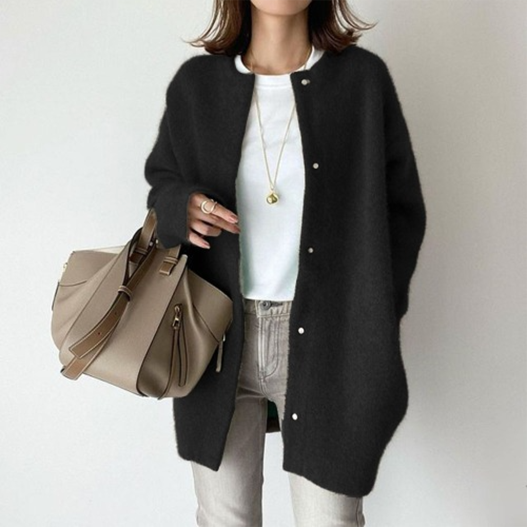 Denisse | Cardigan With Long Sleeves and Round Neck
