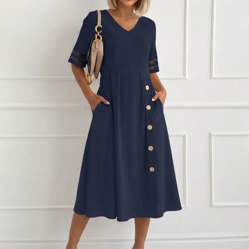 Sirena - Midi Dress With Buttons And Pockets